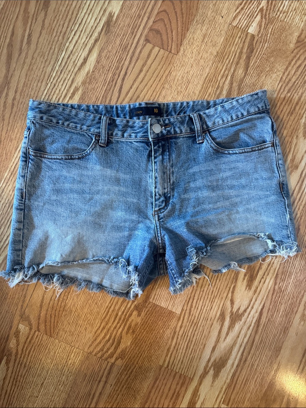 J. Crew Light Blue Frayed Hem Denim Shorts